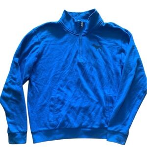 PINK VICTORIA SECRET Womens Quarter Zip Up Love Pink Sweatshirt Size Small